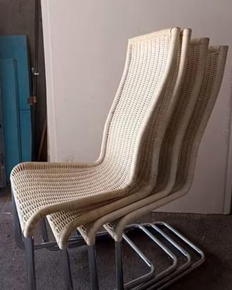 4 sedie sbalzo tecta mod b20 pranzo giardino
