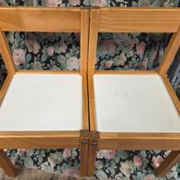 Coppia sedioline in legno