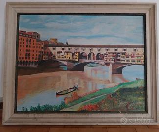 Quadro raffigurante Ponte Vecchio . Firenze 