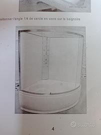 cabina doccia con vasca, angolare