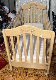 Lettino bimbi pali con cassettiera