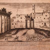 Campidoglio antica stampa originale 1600