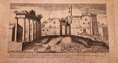 Campidoglio antica stampa originale 1600