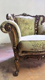 Set composto da divano e 2  poltrone stile barocco