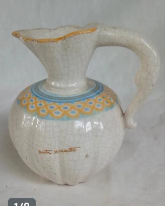 Antica brocca in ceramica firmata Marta Marzotto 