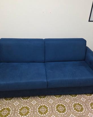 Divano letto in alcantara
