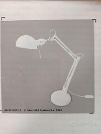 Lampada tavolo braccio e testa orientabili,  IKEA