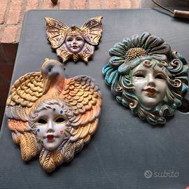 Maschere veneziane in ceramica