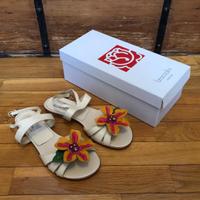 Scarpe Sandali BRACCIALINI N° 36 in pelle fiori
