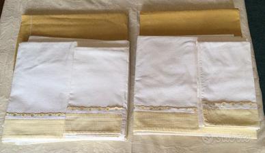 2 completi per letto singolo in puro cotone