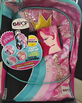 Zaino Trolley scuola GoPOP Sirena NUOVO cartellino