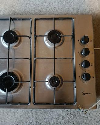 🔥 Piano Cottura Atlantic 4 Fuochi - Acciaio Inox