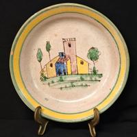 Vietri anni ’40 – Antico piatto ceramica vietri