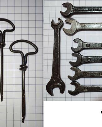 Attrezzi da lavoro ed articoli vintage antichi