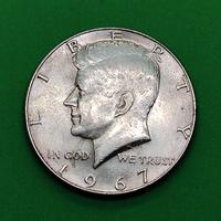 Half Dollar Kennedy 1967 argento