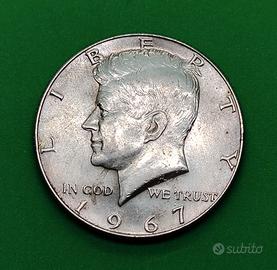 Half Dollar Kennedy 1967 argento