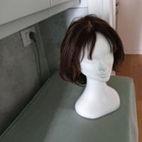 Parrucca castana donna capelli veri