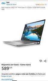 dell inspiron 5420 14" nuovo