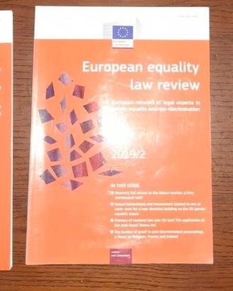 3 Libri "European Equality Law Review" - Commissio