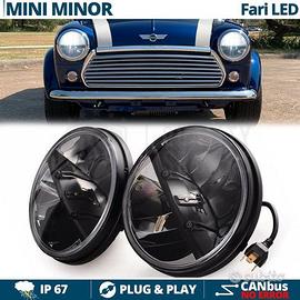 2 FARI LED 7'' Pollici Per MINI MINOR Epoca 6500K