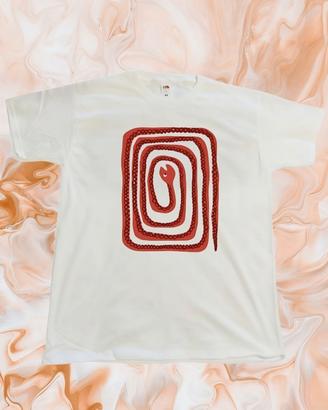 tshirt unisex cotone fantasia Snake game vintage 
