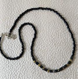 Collana uomo di perline e vetro di Murano