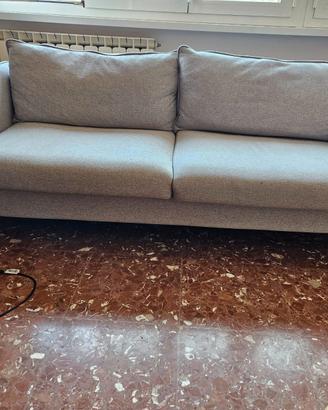 Divano Aosom grigio 3 posti