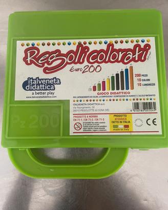 Regoli colorati elementari 200 pezzi