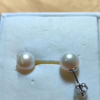 orecchini perle in oro bianco