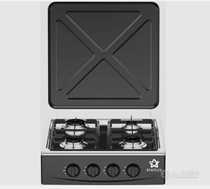 CUCINOTTO FORNELLO DA ESTERNO 4 FUOCHI NERO