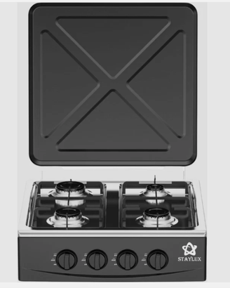 CUCINOTTO FORNELLO DA ESTERNO 4 FUOCHI NERO