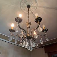 Lampadario classico con cristalli + 2 applique