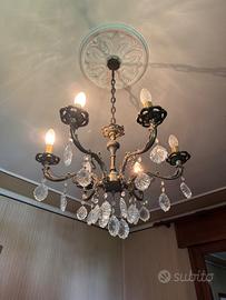 Lampadario classico con cristalli + 2 applique