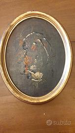 Antico dipinto ovale