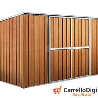 Casetta giardino in Acciaio 345x186 fin legno