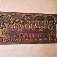quadro legno  ultima cena