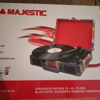 Giradischi nuovo Majestic valigetta bluetooth