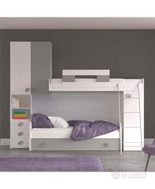 cameretta soppalco bianco grigio