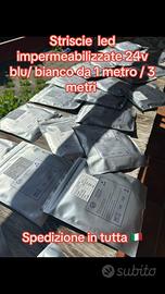 Luci led 24 volt blu/ bianchi prezzo da concordare