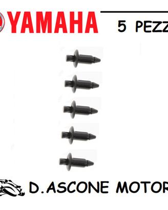 Rivetti in plastica YAMAHA 5 pezzi ORIGINALI ( VER