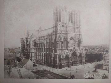 Antica fotografia della cattedrale di Reims