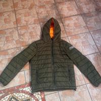 Giubbotto Pyrex verde militare con cappuccio
