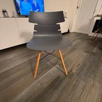 4 Sedie design color antracite