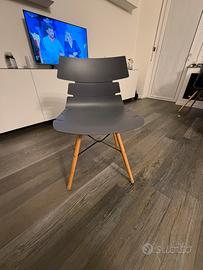 4 Sedie design color antracite
