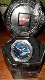 G-shock casio argento e blu