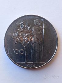 2 monete da 100 Lire 1975 Repubblica Italiana