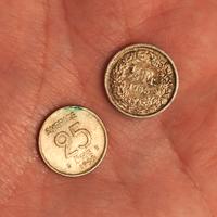 2 MONETE ARGENTO 1/2 FRANCO SVIZZERA 1965 25 ORE S