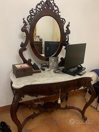 Toletta ciliegio con marmo antico