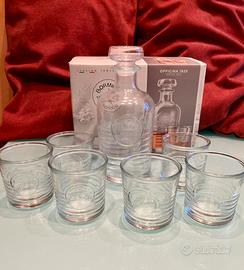 6 bicchieri con bottiglia Bormioli Rocco