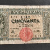  Banconota 100 lire turrita 1944 Luogoten